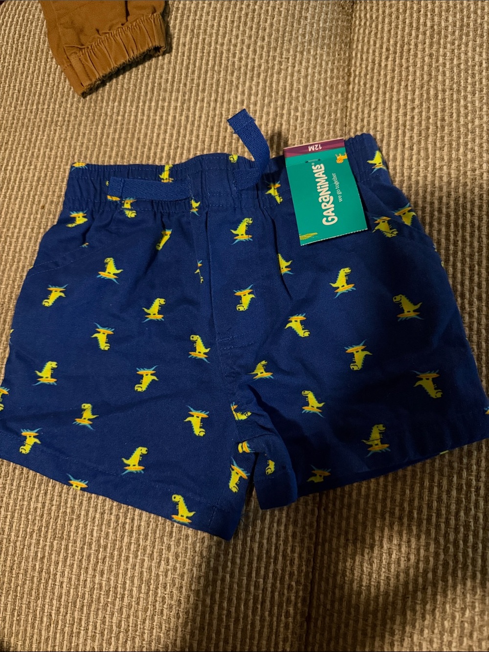 Garanimals Royal Blue Shorts with Yellow Dinosaur Print